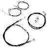 APE HANGER CABLE KIT FOR YAMAHA V-STAR 650 98-UP (BLACK-SILVER)