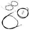 BLACK CABLE AND LINE KITS FOR 12-14 INCH HANDLEBARS (YAMAHA 1600 ROAD STAR 99-03)