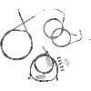 STAINLESS STEEL CABLE AND LINE KITS FOR 15-17 INCH HANDLEBARS (YAMAHA 1700A ROAD STAR 08-UP) BA-8023KT-16 