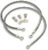 STAINLESS STEEL FINISH DUAL BRAKE LINE KIT FOR FLST 84-90 HERITAGE SOFTAIL