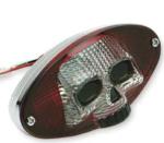 3-D SKULL TAILLIGHT/SKULL FACE W/RED BULB (FOR CUSTOM FIT)