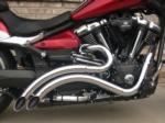 TURN DOWN EXHAUST FOR YAMAHA RAIDER (CHROME FINISH)