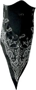 NEODANNA COTTON/ NEOPRENE MASK BLACK PAISLEY 